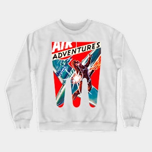 Paratrooper Retro Vintage Comic Old Funny Fantasy Scifi Popart Crewneck Sweatshirt